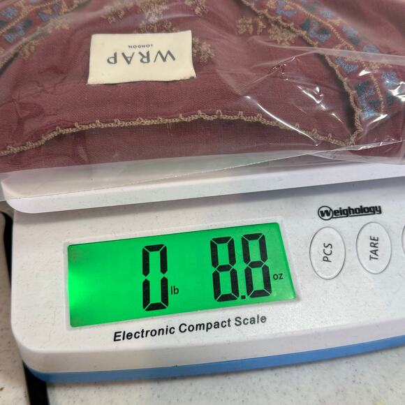 WRAP London Floral Embroidered Peasant Top Size US 14 Tassel Tie Bohemian - Picture 15 of 15